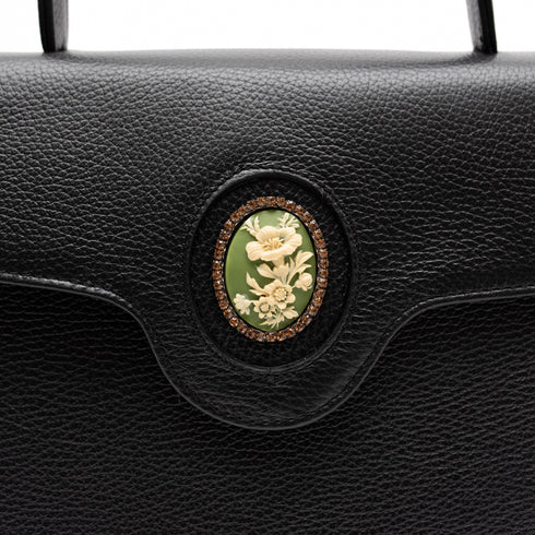 Χειροποίητη Τσάντα tote/χιαστί δερμάτινη Τζούκας μαύρο