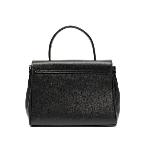 Χειροποίητη Τσάντα tote/χιαστί δερμάτινη Τζούκας μαύρο